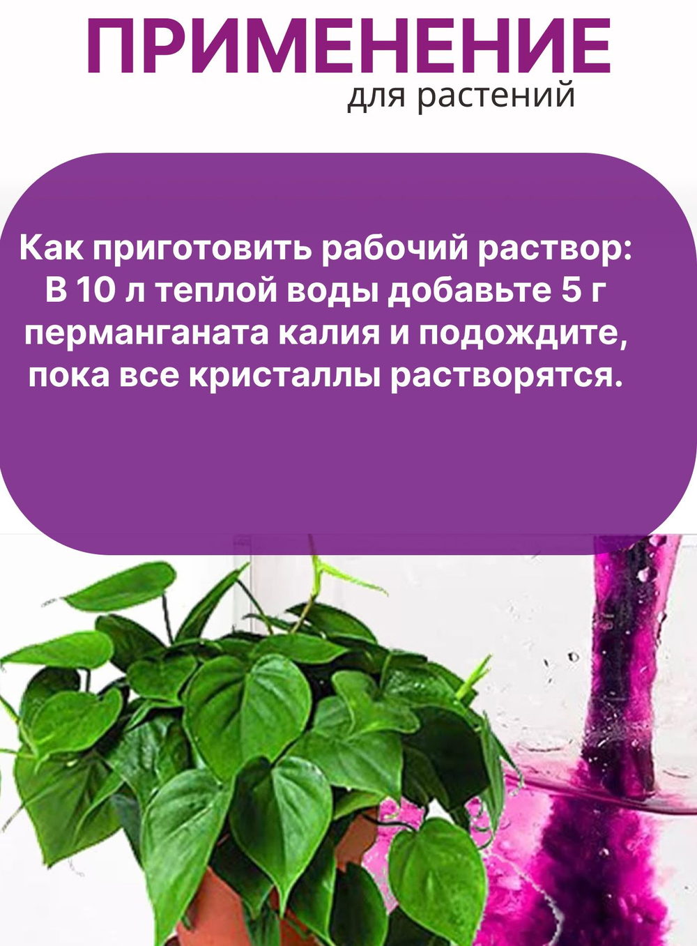 Марганцовка для растений перманганат магния 44,5%, 10 гр.