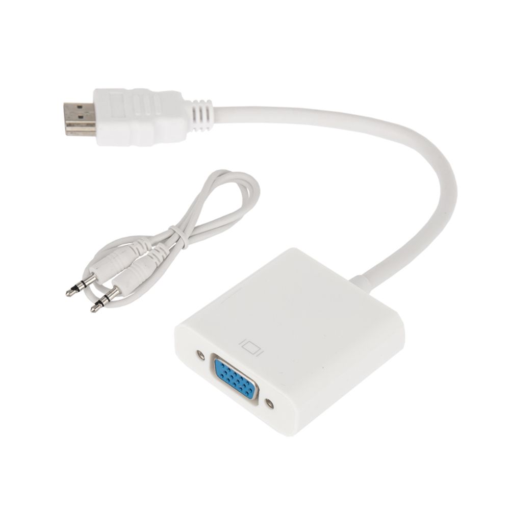 Переходник штекер HDMI - гнездо VGA, провод + шнур стерео 3,5мм REXANT