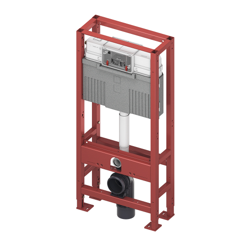 Инсталляция для унитаза TECEconstruct со сливным бачком Uni 2.0, NEW на четырех опорах, высота 1120 мм