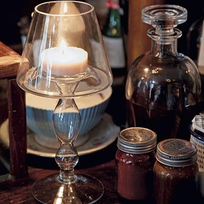 Подсвечник «Банкет»;стекло;D=12,H=23,5см;прозр. (Цвет: прозрачный)