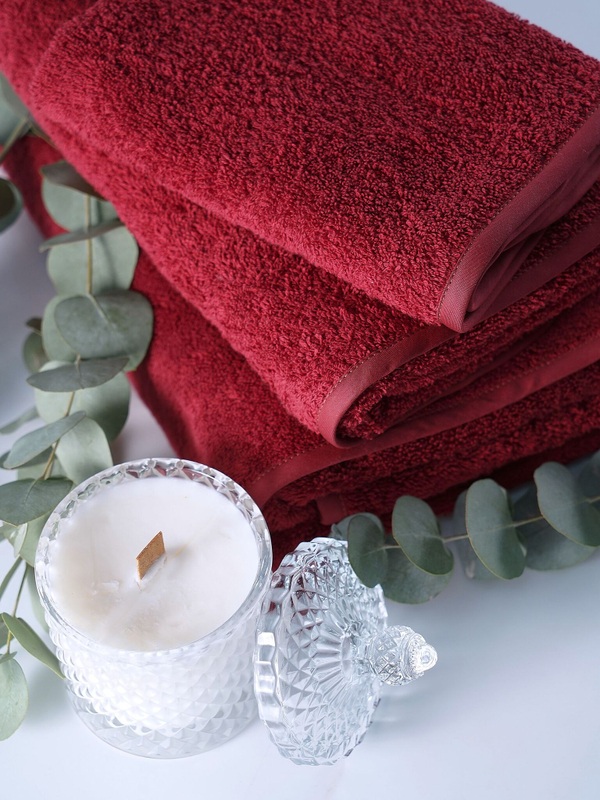 Набор полотенец 5шт Claire Batiste Atelier Ile темно-пурпурный