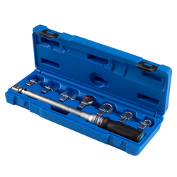 KING TONY (345102D08MR) Динамометрический ключ 9х12 мм, 4-20 Нм, "FIT", с набором насадок 10-17 мм, кейс