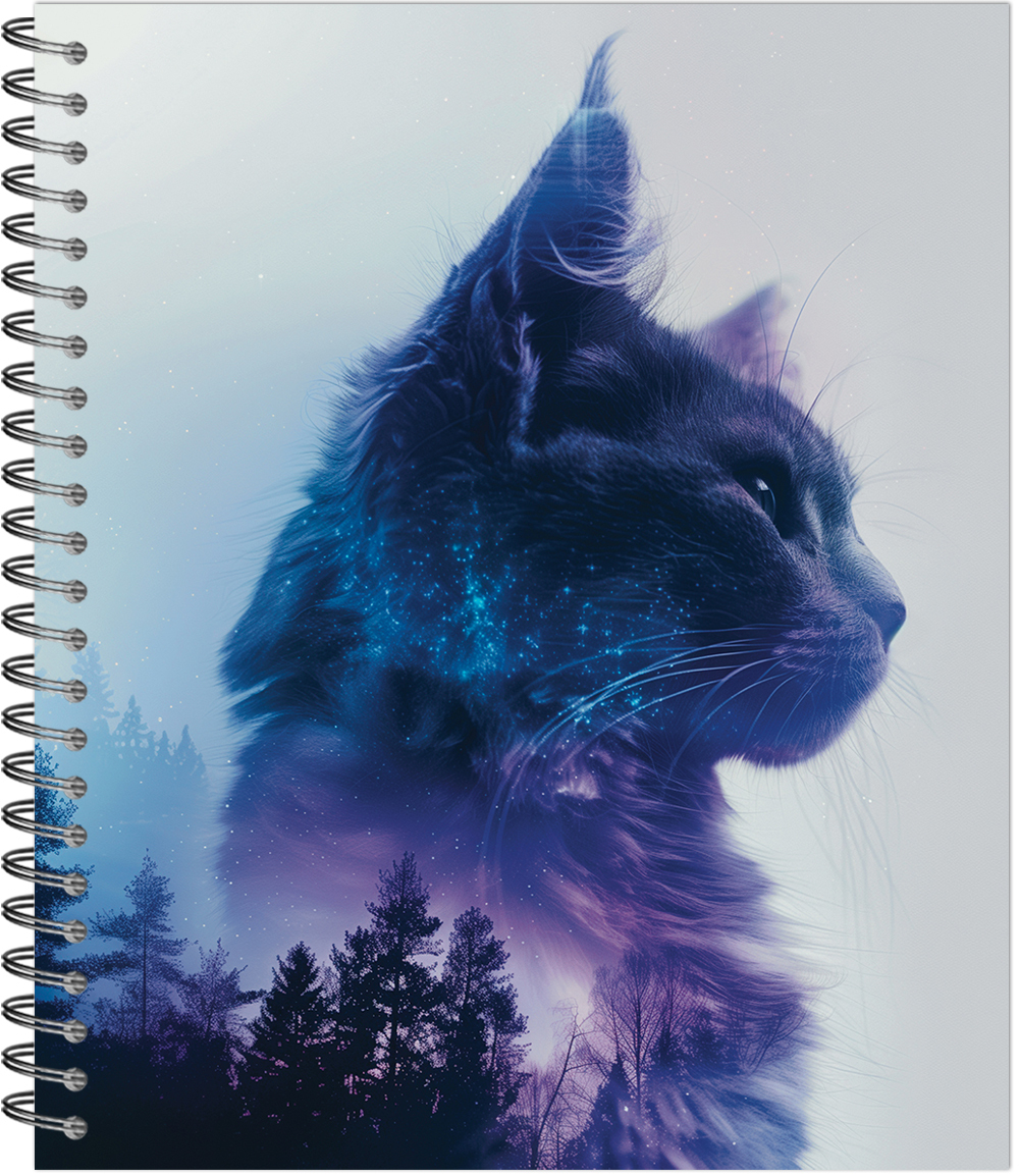 Тетрадь общая "Лесные коты" ,96 л., гребень