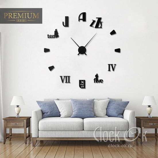 Настенные 3D часы Jazz