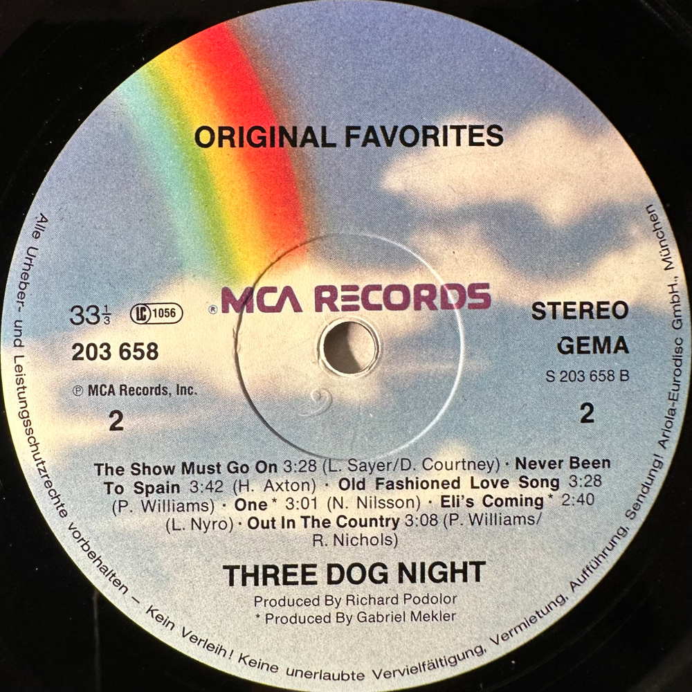 Three Dog Night ‎– Original Favorites (Германия)