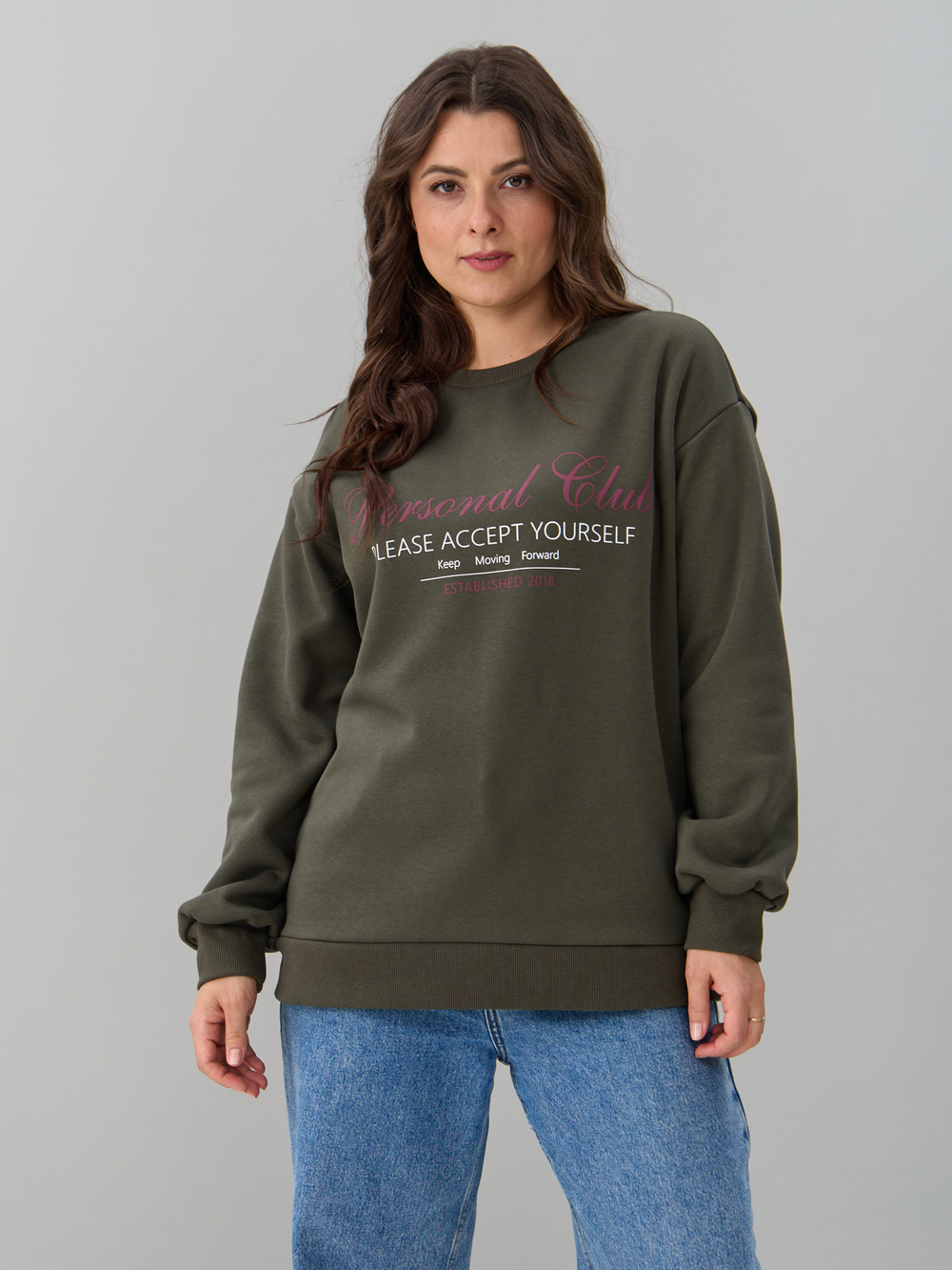 Толстовка Кис-090/хаки-п