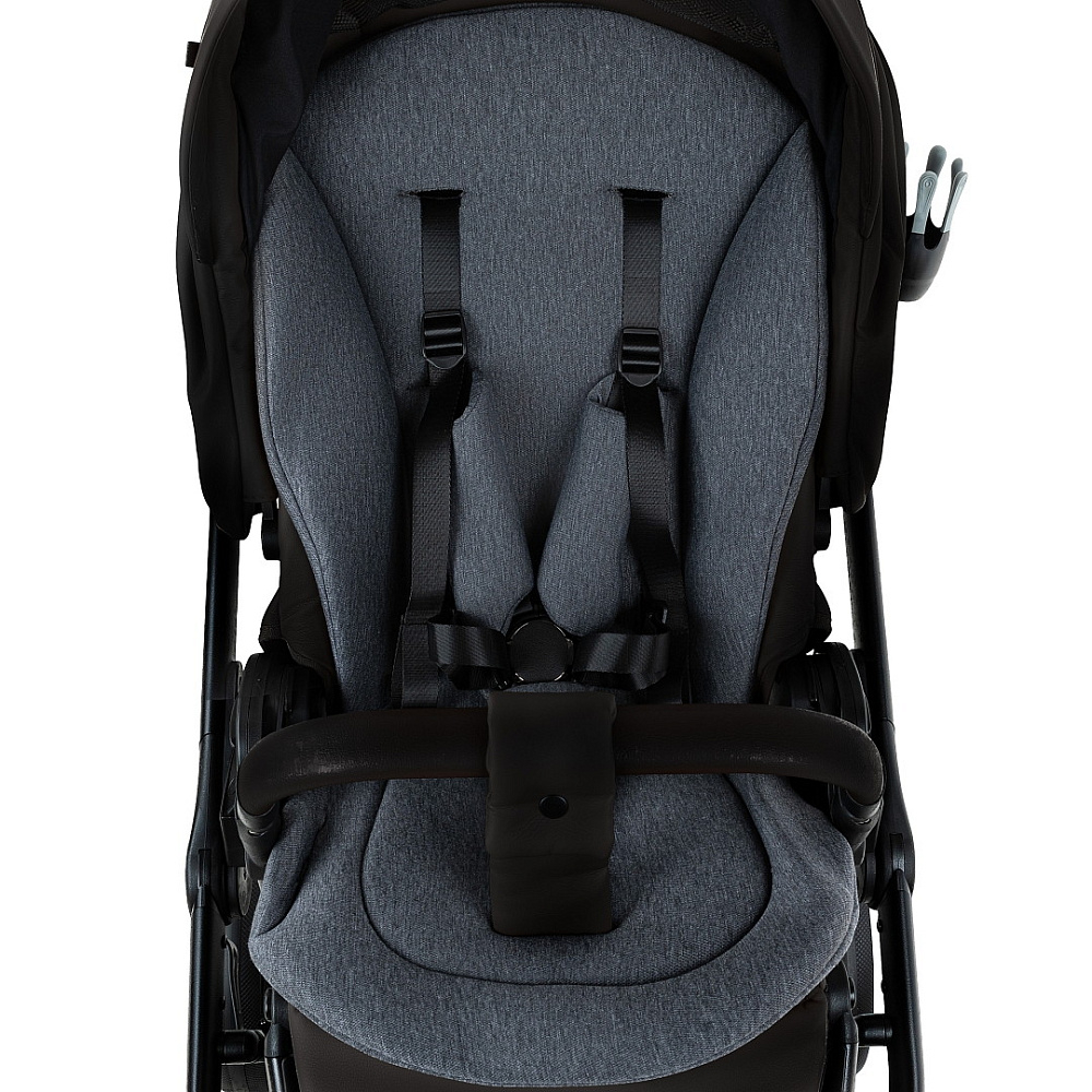 Детская коляска Roan Sol Vintage Leather 2.0 3 в 1 с автокреслом Pituso Baesa Pro Black SL/10/L Black/Black/руч.Черный