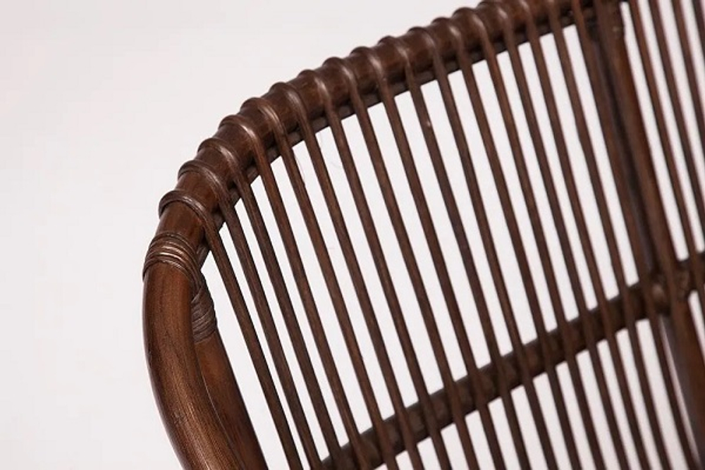 КОМПЛЕКТ " NEW BOGOTA " ( диван + 2 кресла + стол со стеклом ) /с подушками/ ротанг, walnut (грецкий орех)