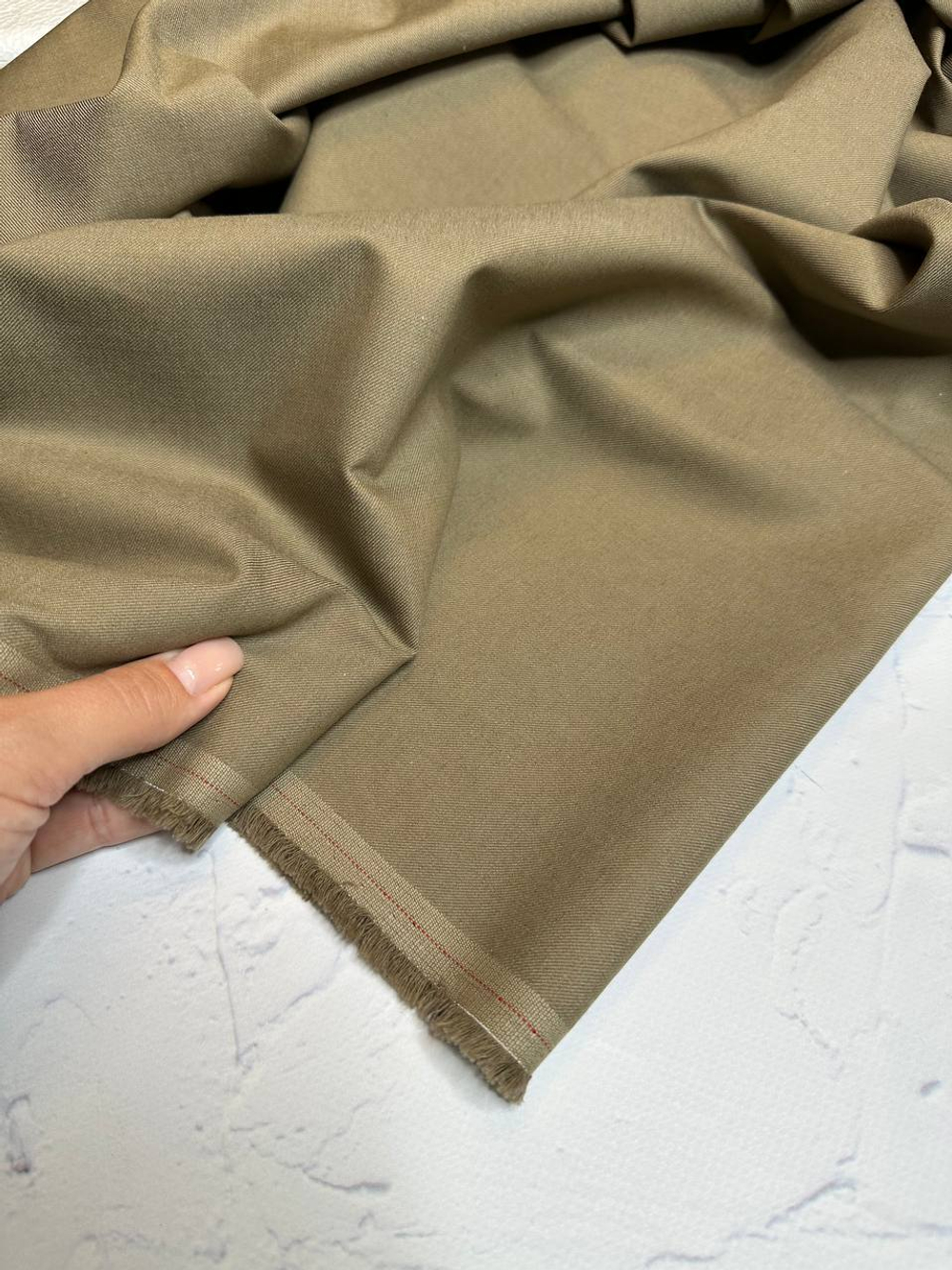 Костюмно-плательный шерстяной габардин (Marzotto, 100%шерсть, Бронзовый табак, 153, 280 гр/м2)