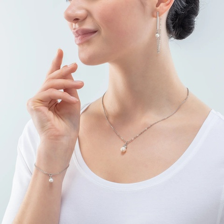 Колье Coeur de Lion White-Silver 1113/10-1417