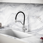 Смеситель для кухни из нержавеющей стали Sancos Nolia, с краном для фильтра и гибким изливом, SC12003SS