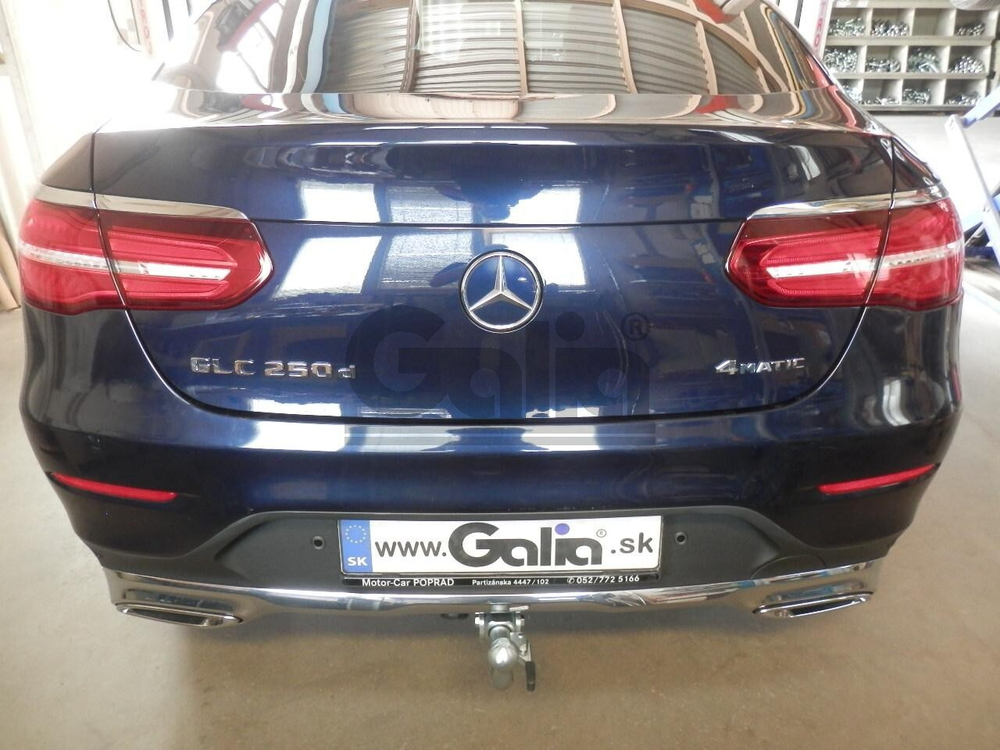 Оцинкованный фаркоп на Mercedes GLC-Class x253 2015-2022 (без электрики), Galia M145C