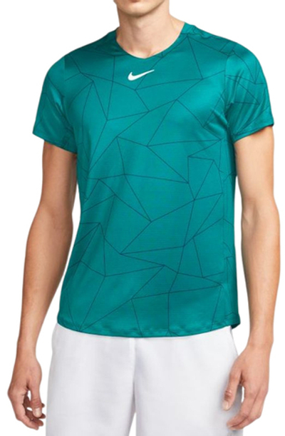 Футболка мужская теннисная Nike Court Dri-Fit Advantage Crew M - bright spruce/white