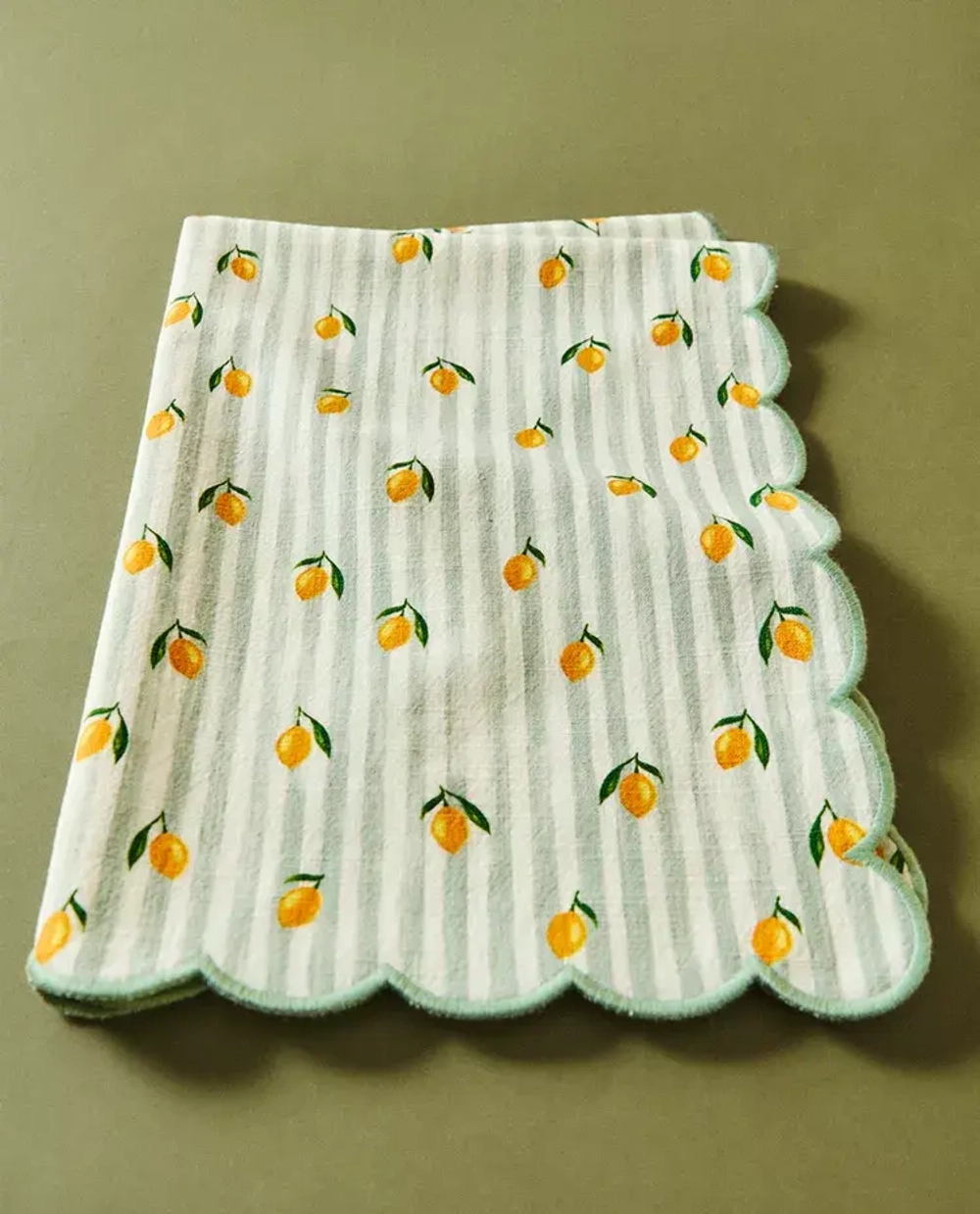 ZARA HOME КУХОННОЕ ПОЛОТЕНЦЕ ИЗ ХЛОПКА С ПРИНТОМ «ЛИМОНЫ», ЖЕЛТЫЙ