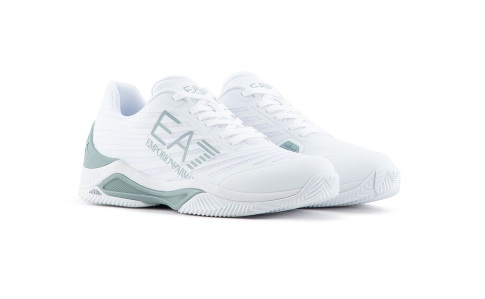Мужские кроссовки теннисные EA7 Unisex Woven Sneaker Clay - белый