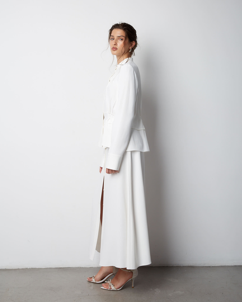 Юбка из смесовой вискозы Александр Маккуин белый