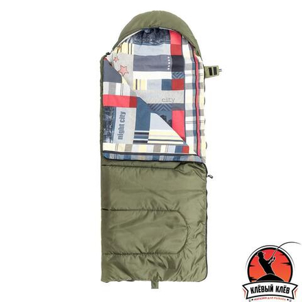 Спальный мешок OLYMPUS 200S (180х70, холлофайбер, зеленый/город) (T-HS-SB-O-200S-NC) Helios (0)