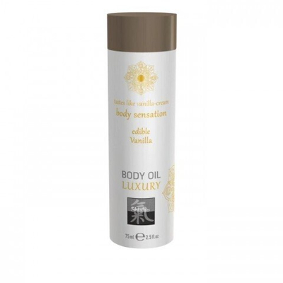 Съедобное масло для тела Ваниль от Shiatsu 75 мл.