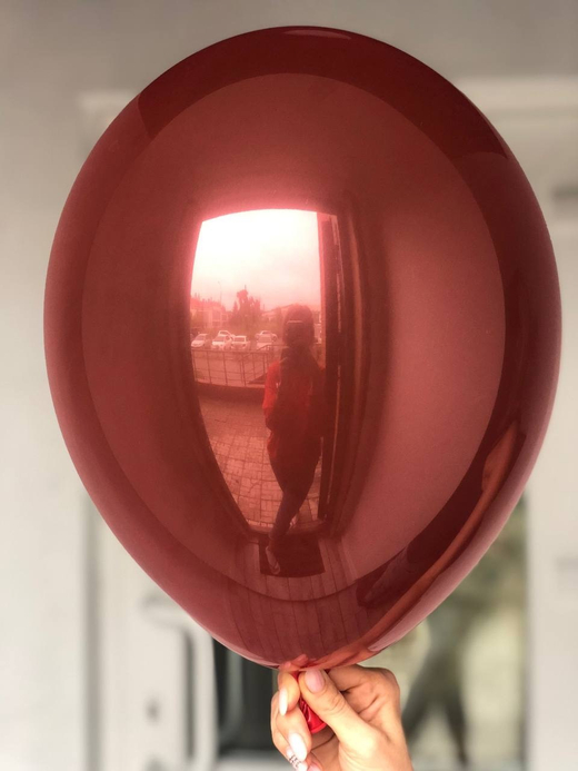 Воздушный шар двойной/глубокий/даблстафф красный/кирпичный ПАЛИТРА №4187