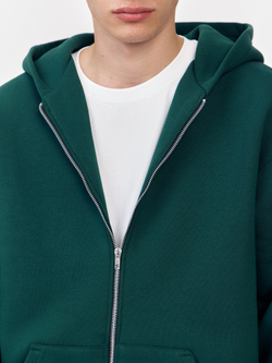 Худи зип с начесом (изумрудный)