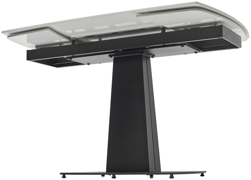 Стол BALDE 140 MATT WHITE MARBLE SOLID CERAMIC / BLACK, ®DISAUR