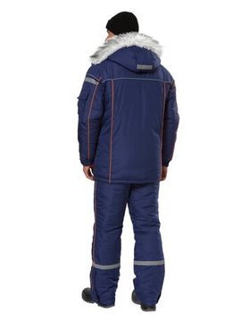 Костюм зимний "Аляска" брюки (синий/оранжевый)