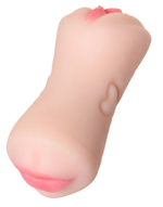 Телесный двусторонний мастурбатор Pretty Mouth - ротик и вагина