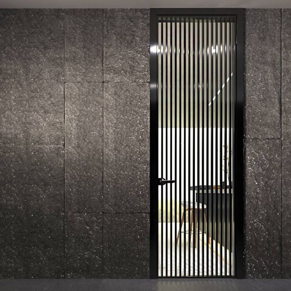 Межкомнатная алюминиевая дверь Miksal Loft 12 стекло прозрачное бесцветное