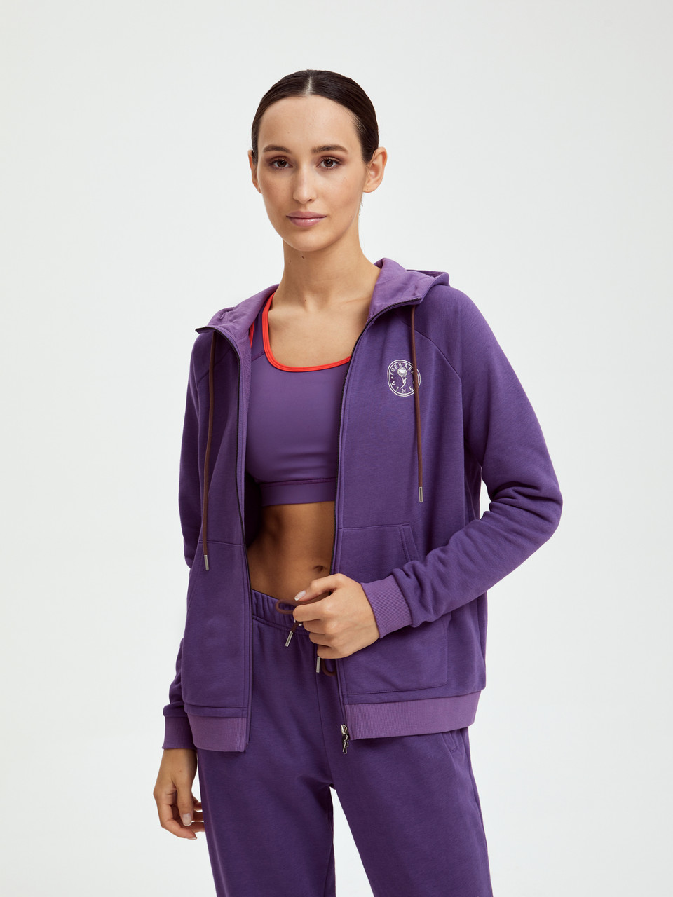 W04320V-VV232 Костюм спортивный женский с капюшоном фото 3