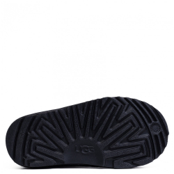 UGG Kids Classic Short Zip Leather Black