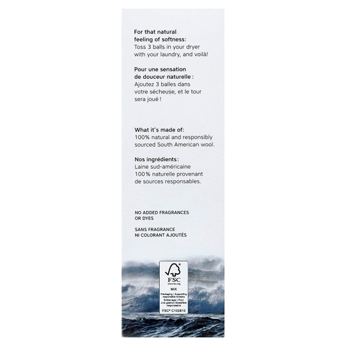The Unscented Company, Шарики для сушки, 3 шарика, 115 г (4,05 унции)