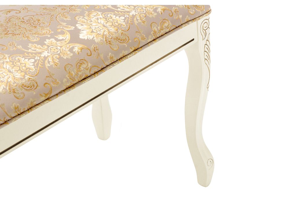 Банкетка Валентино патина золото / бежевый