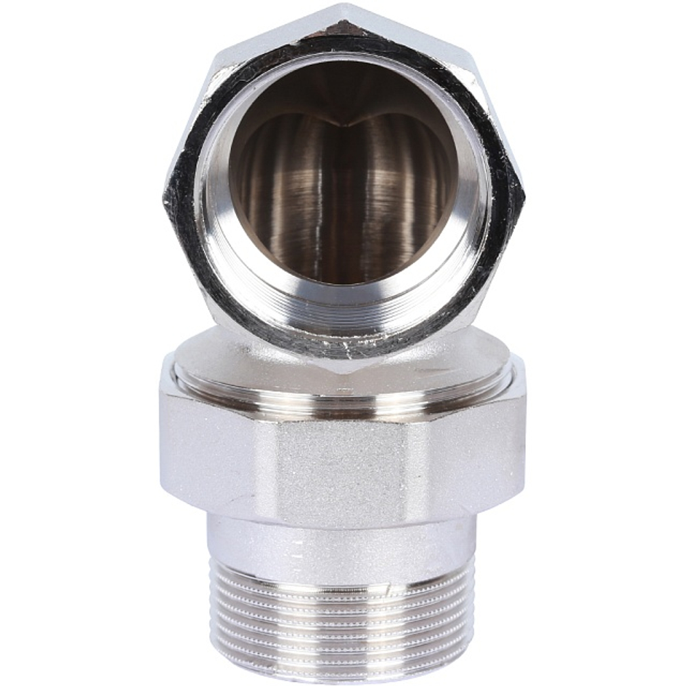 Разъемное соединение (американка) угловое STOUT - 1"1/2 (ВР/НР, никелированное, уплотнение o-ring)