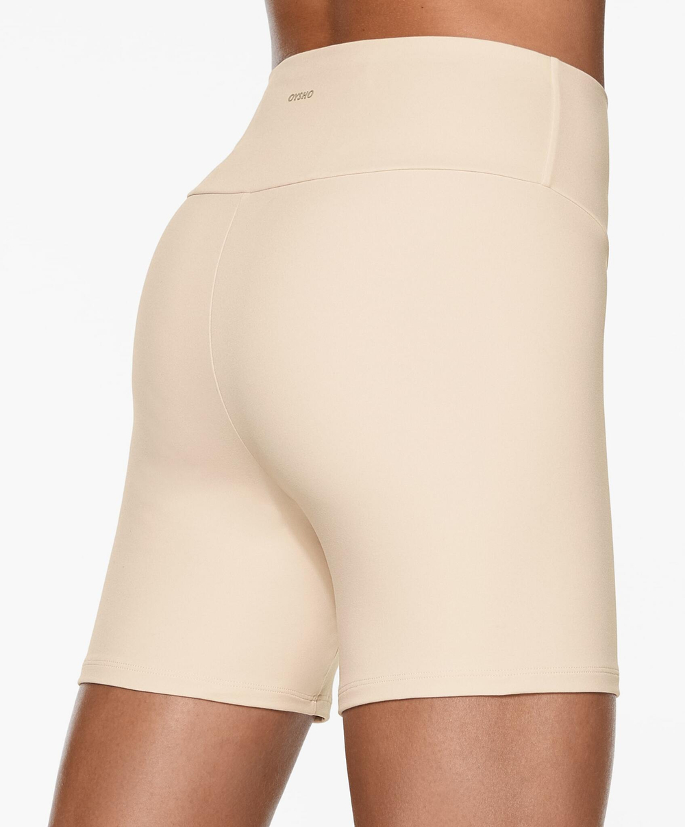 OYSHO Велосипедки Comfortlux с высокой посадкой длиной 10 см, овсяный