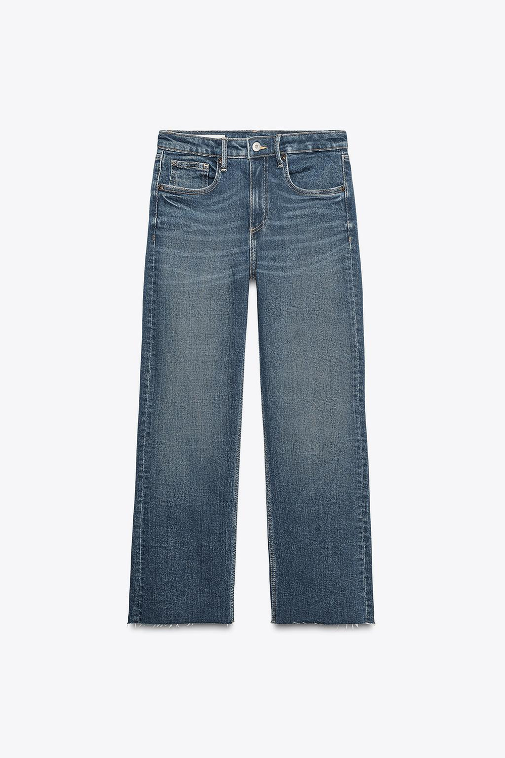 Джинсы trf cropped flare с высокой посадкой