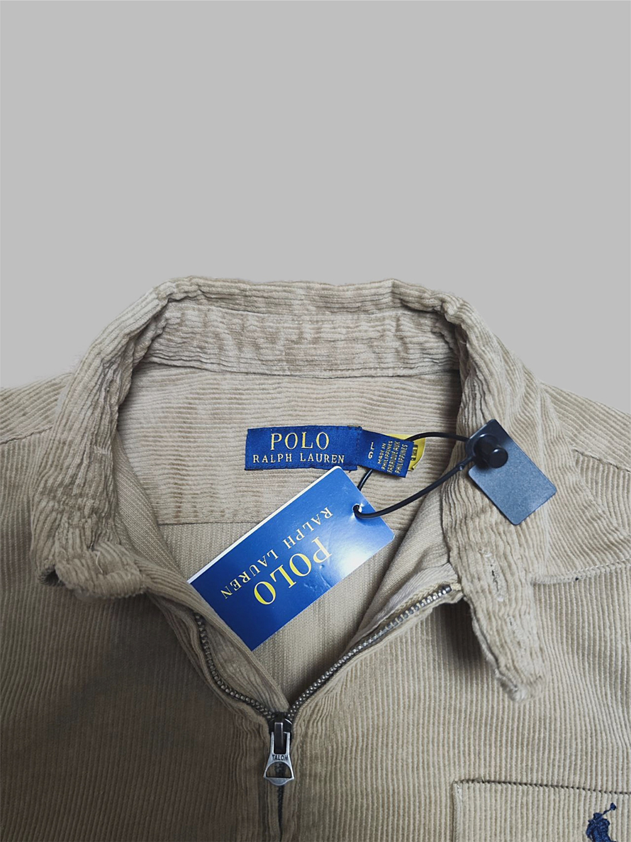 Рубашка на молнии PoloRL #D47 (беж.)