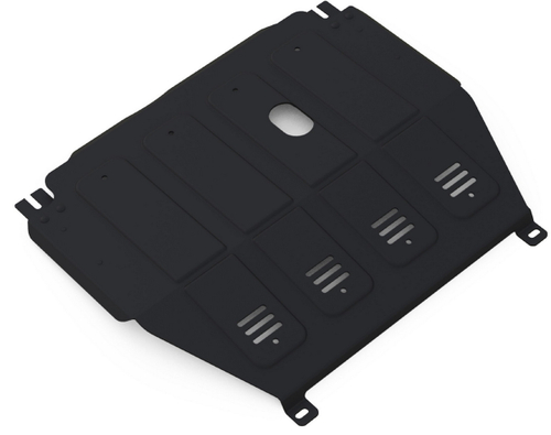 Защита картера и КПП АвтоБроня для Chevrolet Aveo T300 (V - 1.6) МКПП 2011-2015, штампованная, сталь 1.8 мм, без крепежа, 1.01015.1