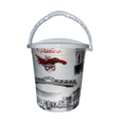 Ведро пластиковое с крышкой 14 л Декор "ВЕНЕЦИЯ"