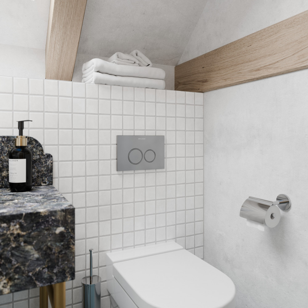 Клавиша смыва для инсталляции Milacio Standart MCU.202 две кнопки, механическое, хром