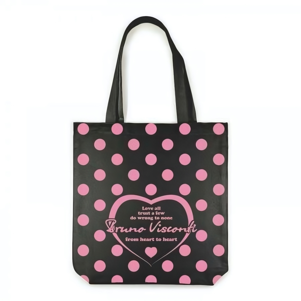 Сумка-шоппер 34х36см. черная "FROM HEART TO HEART" (BrunoVisconti)