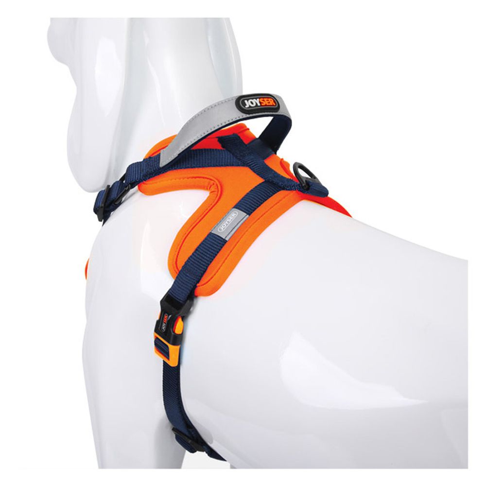 Шлейка для собак JOYSER Walk Soft Harness M/570*15*5 оранжевая