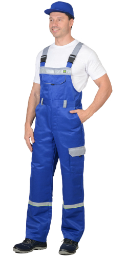 Костюм Nerss-ПРАКТИК куртка, п/к васильковый со св.серым