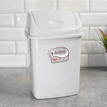 Ведро для мусора 10л "Фантазия", светло серый