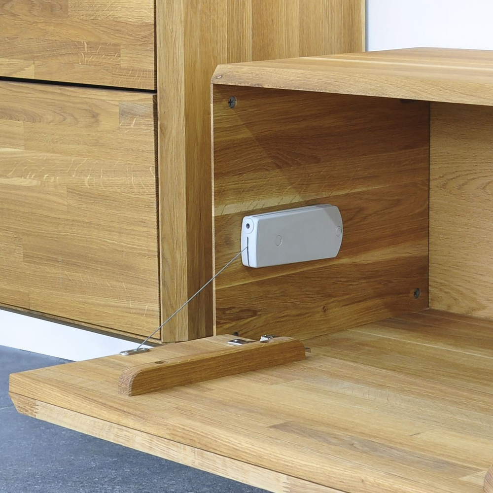 Михаэлла тумба под телевизор из массива дуба премиум качества, с навесной системой, и подсветкой, Беларусь