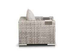 "Тито" лаунж-зона из искусственного ротанга, цвет серый