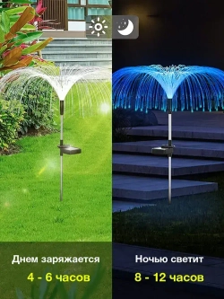 Светильник уличный, медуза, фонарь садовый