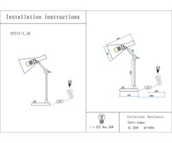 Kink Light 07717-T,19 Настольная лампа Камила черный