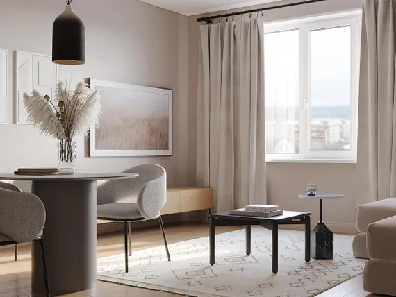 Столик кофейный Saga, 60х60 см, темно-серый