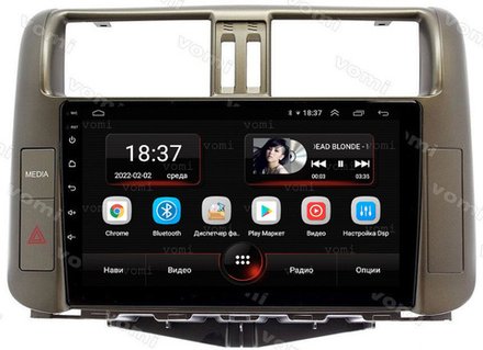 Магнитола для Toyota Land Cruiser Prado 150 2009-2013 (с круговым обзором) - Vomi AK593R9-MTK Android 10, 8-ядер, 2Гб-32Гб