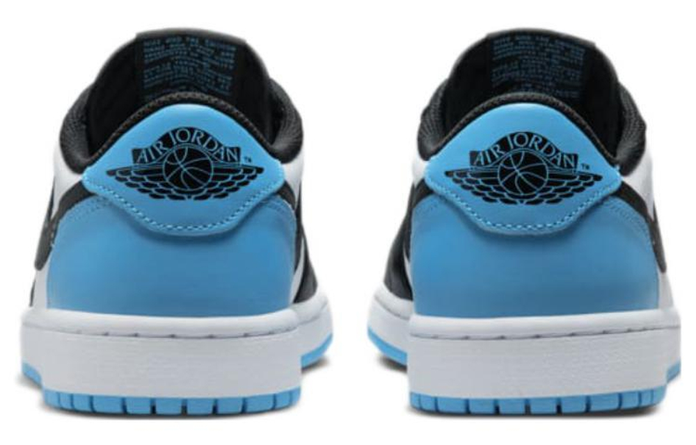 Кроссовки Jordan Air Jordan 1 Og "Black Blue Toe" (Женская размерная сетка)